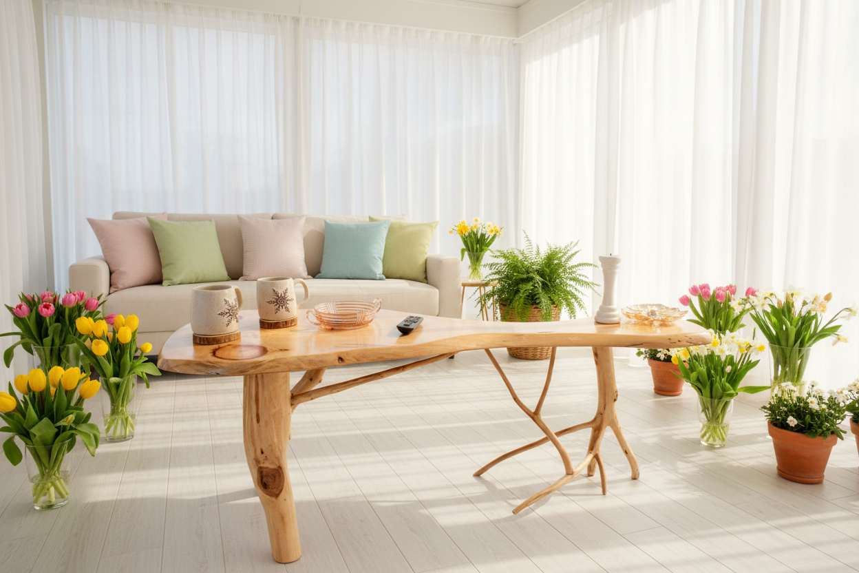 Handmade ADK-Style Solid Wood Coffee Table