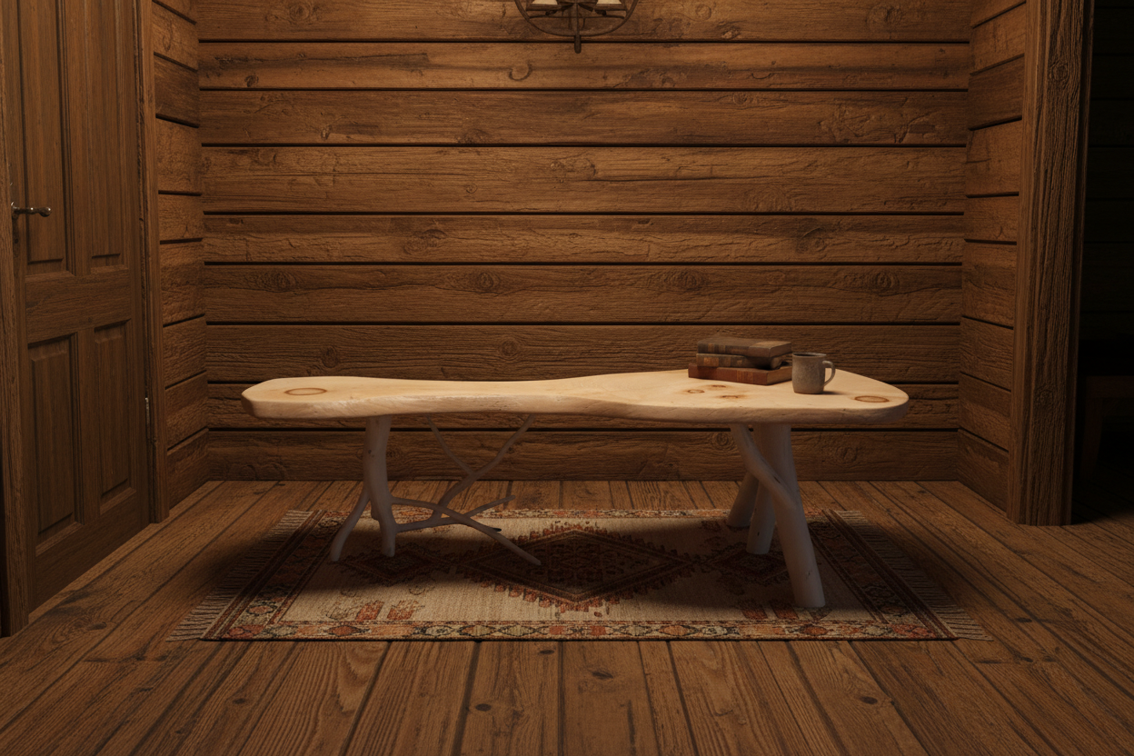 Handmade ADK-Style Solid Wood Coffee Table