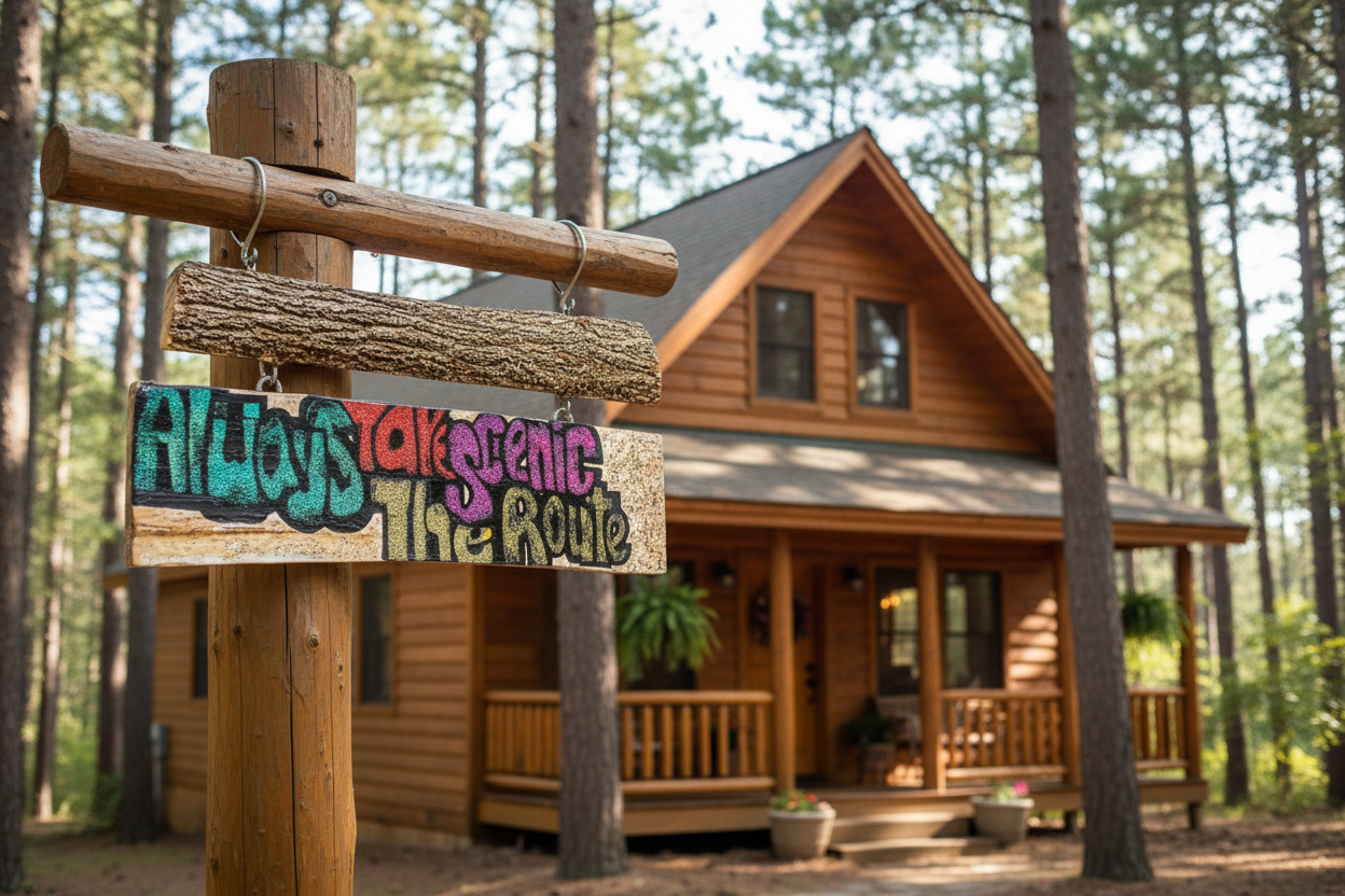 Scenic Route Quarter Log Log Hanger