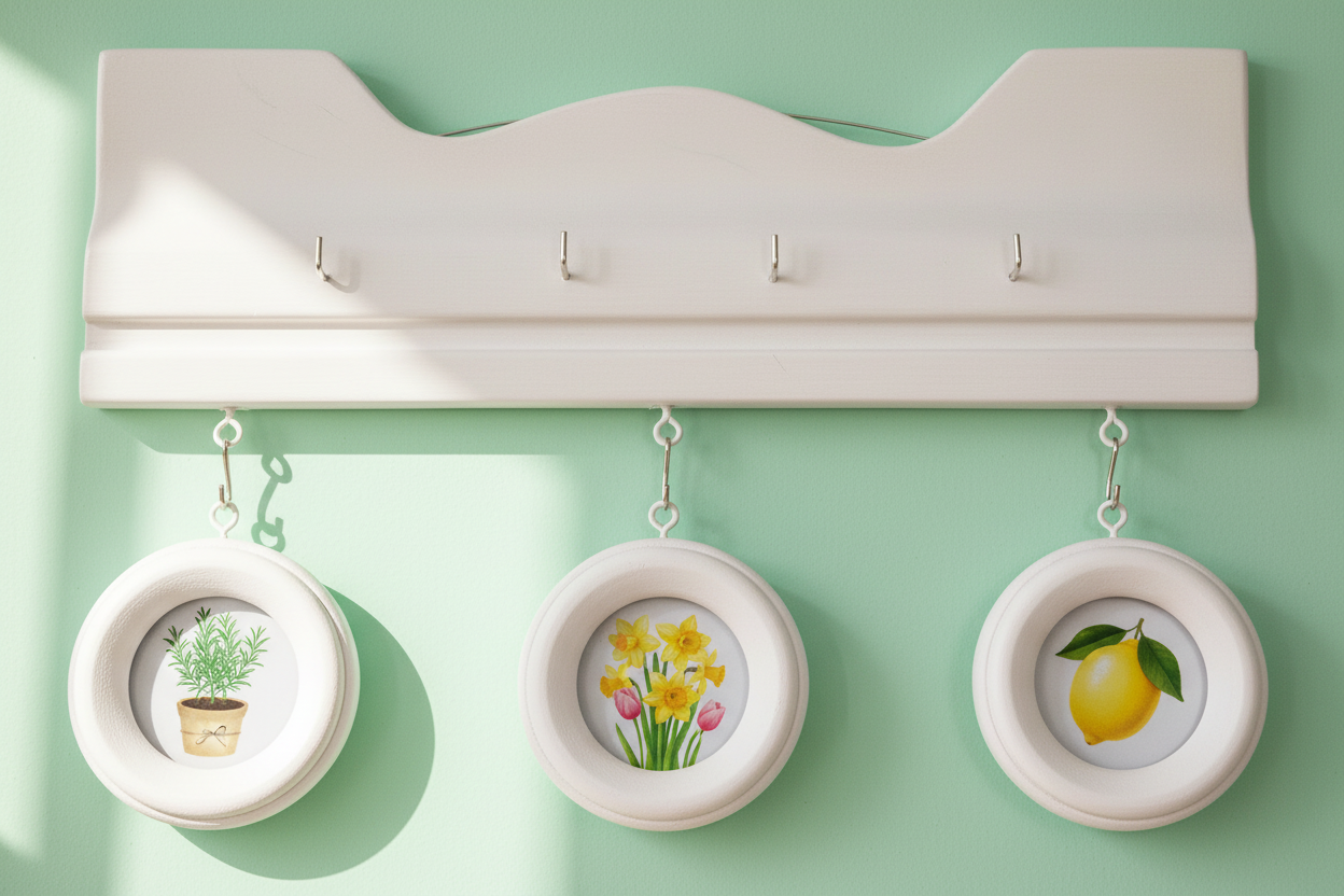 Hearthline Trio Gallery & Key Rail — Mistwood Gray