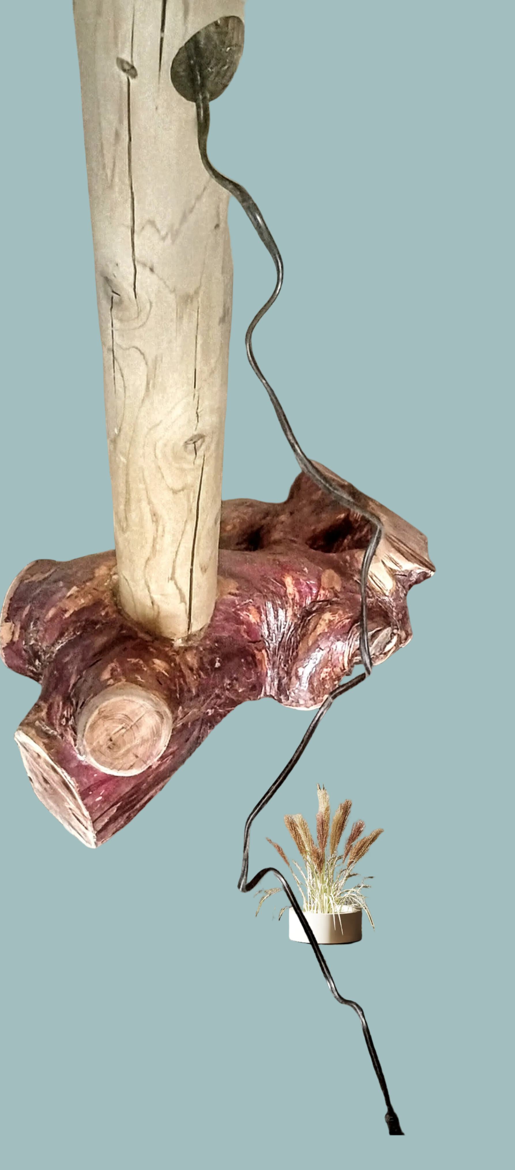 ADK Handcrafted Wooden Floor Lamp