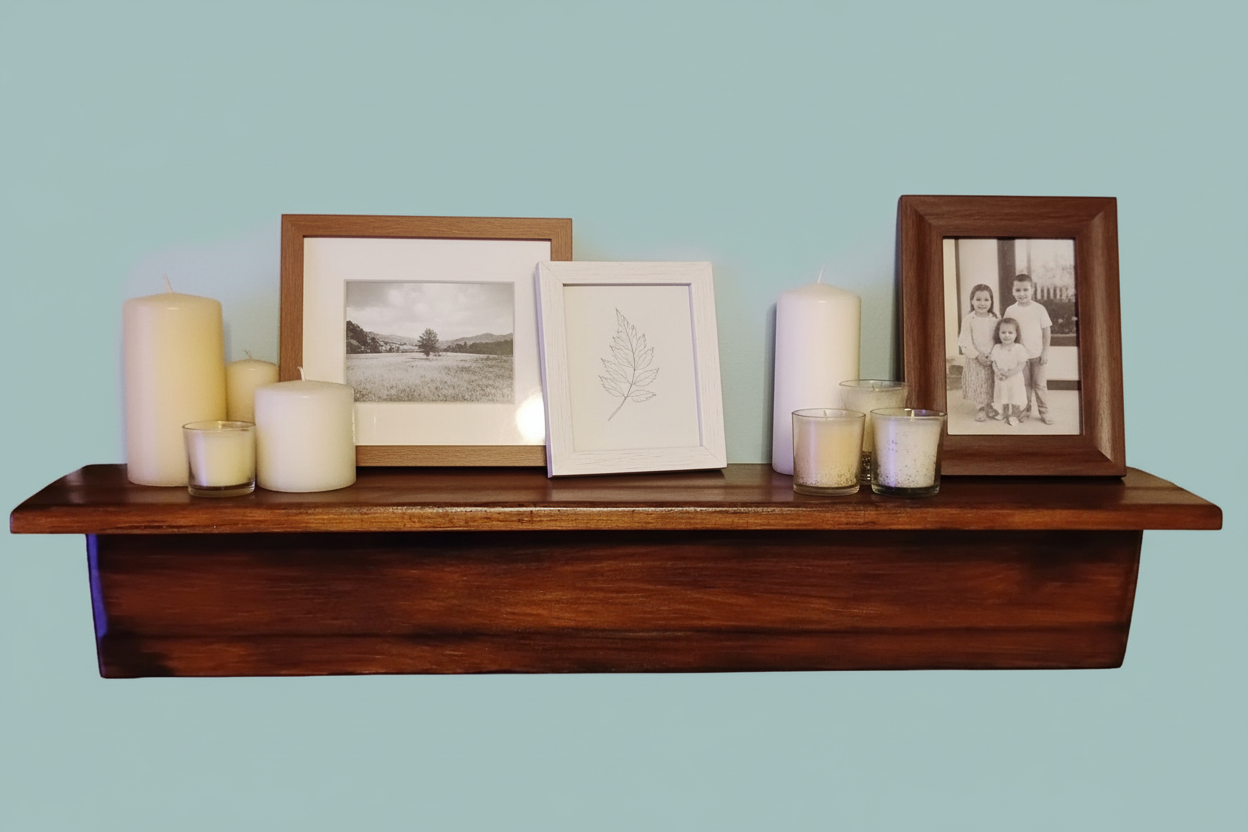 Darkwood Haven Walnut Shelf — Solid Wood, Handcrafted